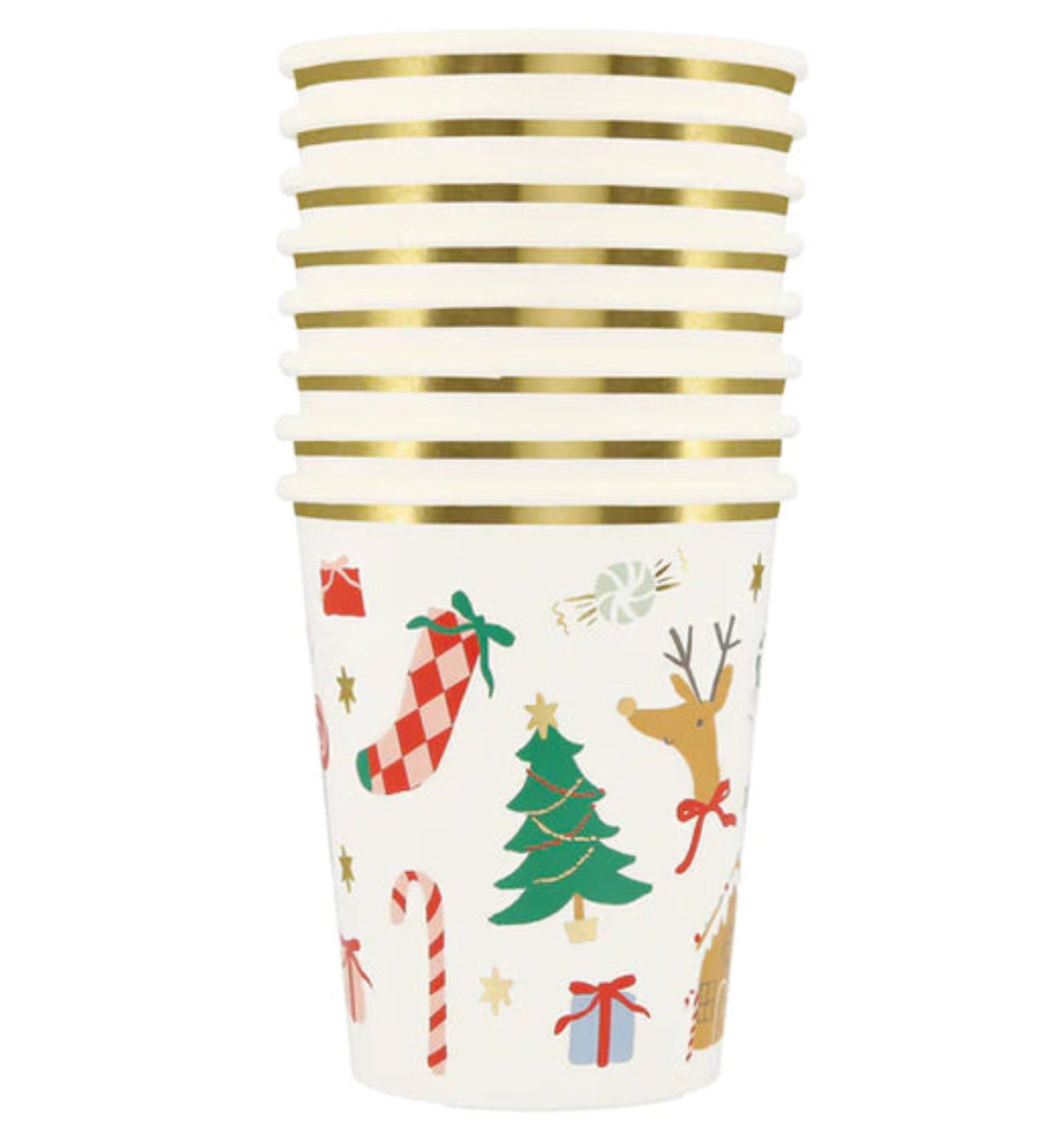 Jolly Christmas Cups 8pk