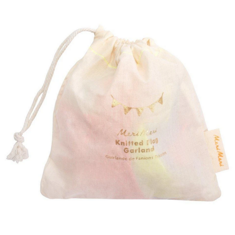 Multicolor Knitted Flag Garland