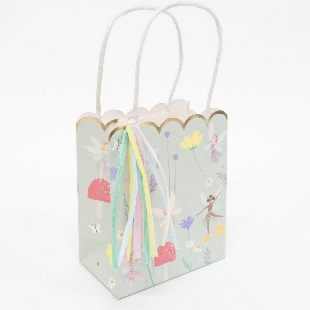 side view of paper bag with fairy design