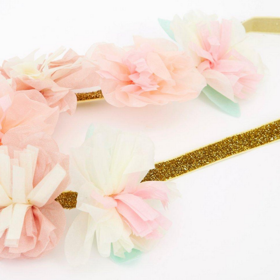 Pink Blossom Crowns 6pk