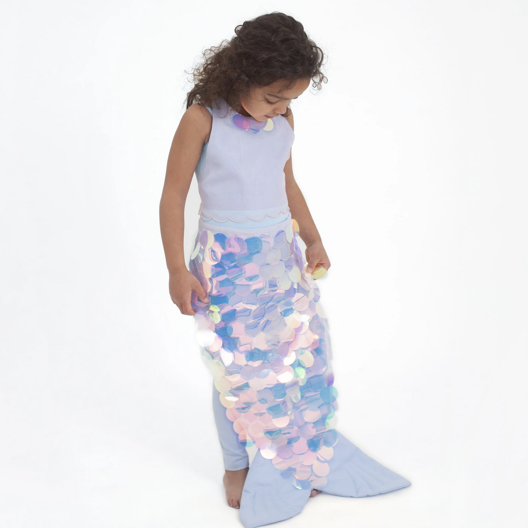 girl wearing mermaid costume