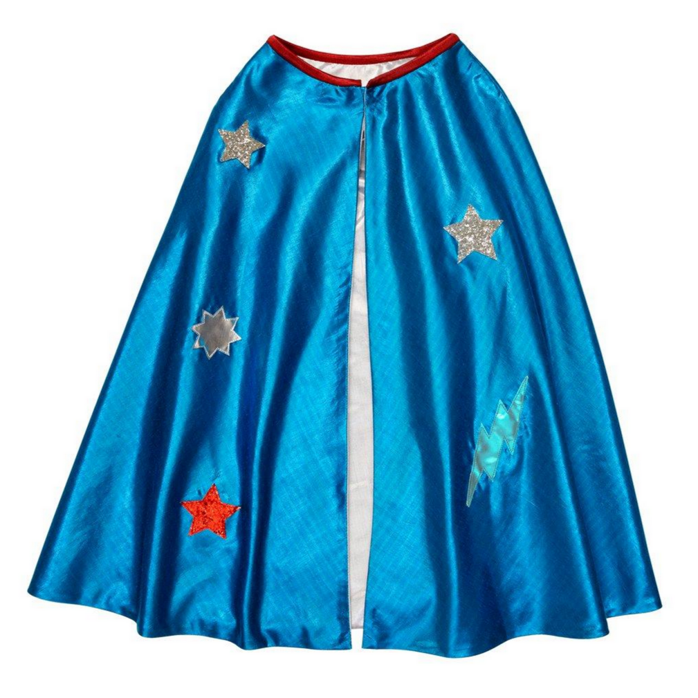 blue cape with stars