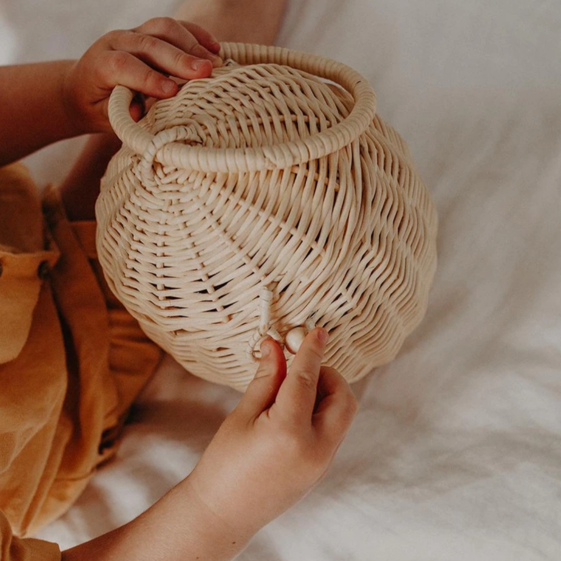 Rattan Egg Basket