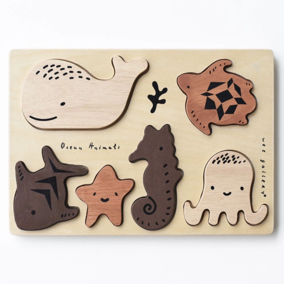 Wooden Tray Puzzle -ocean animals