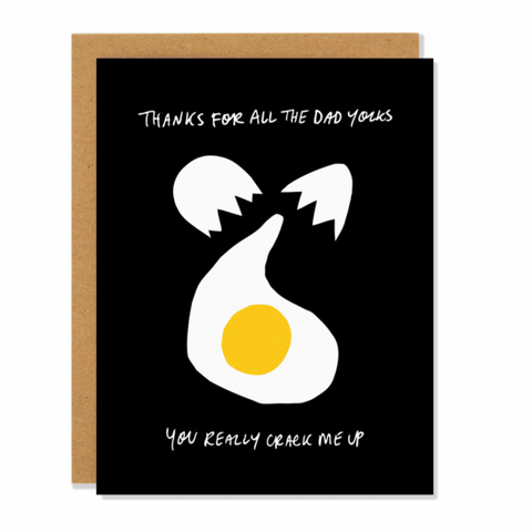 father's day  card with a picture of a cracked egg