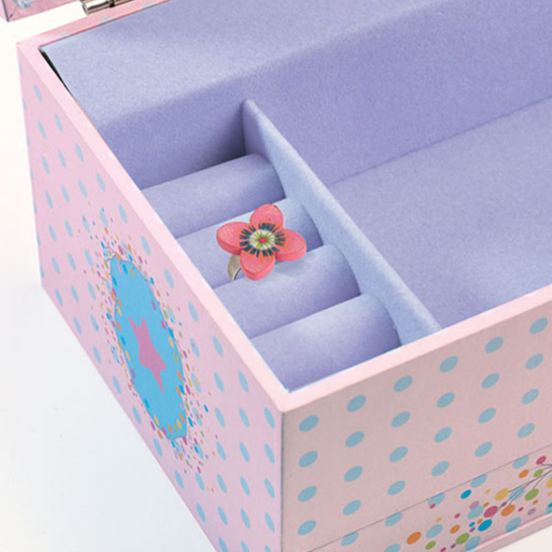 ring in ring section of jewelry box