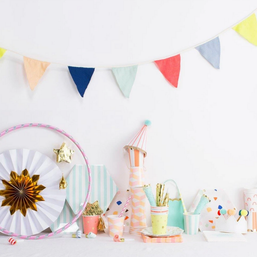 Multicolor Knitted Flag Garland