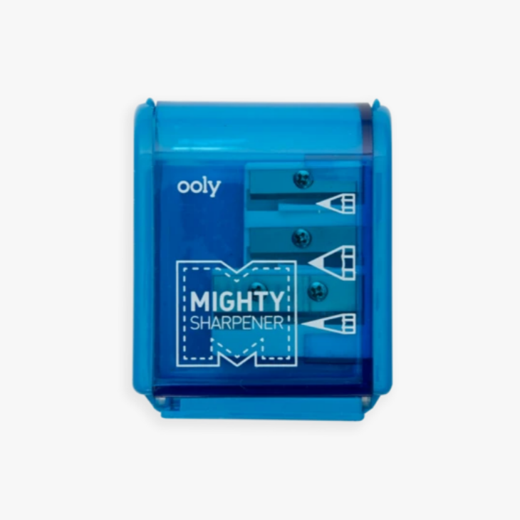 dark blue pencil sharpener