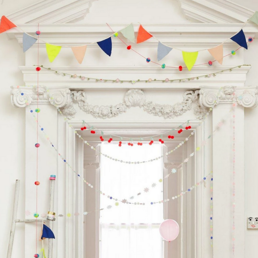 Multicolor Knitted Flag Garland