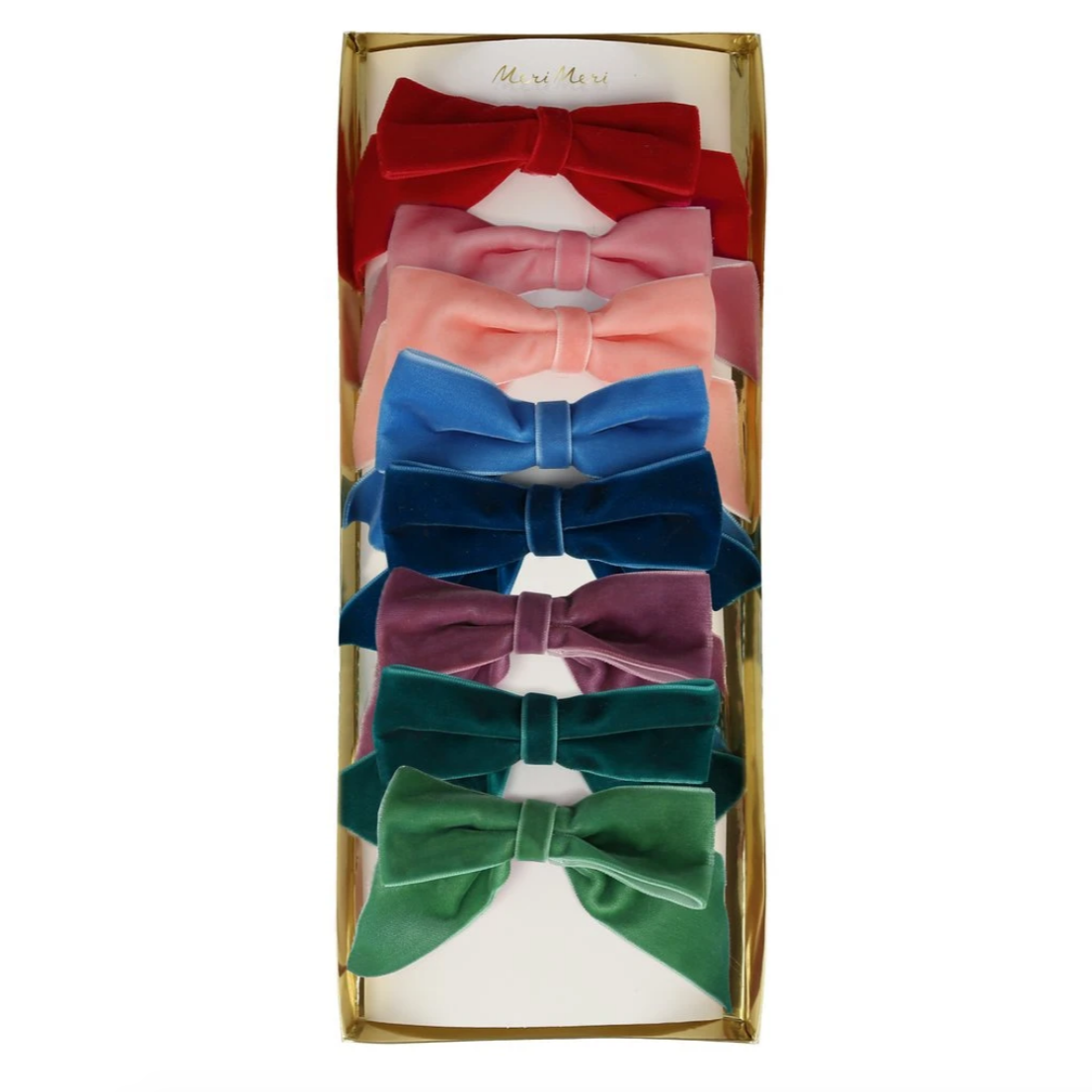 Radiant Velvet Bow Hair Clips (8pk)