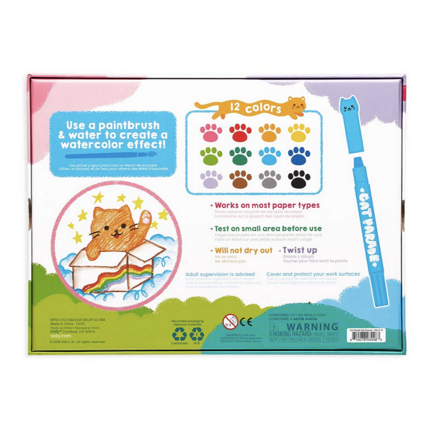 Cat Parade Gel Crayons - set of 12