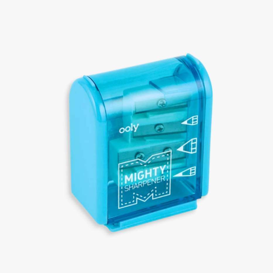 blue pencil sharpener