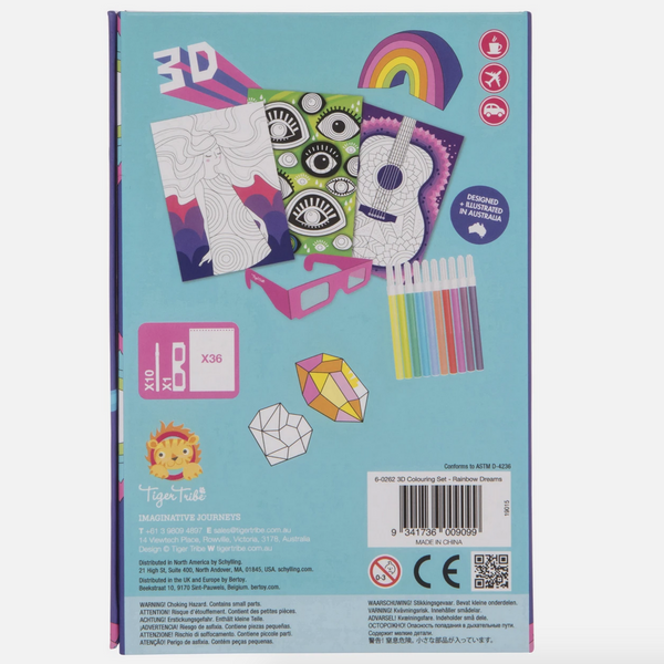 3-D Rainbow Dreams Coloring Set (4-12yrs)