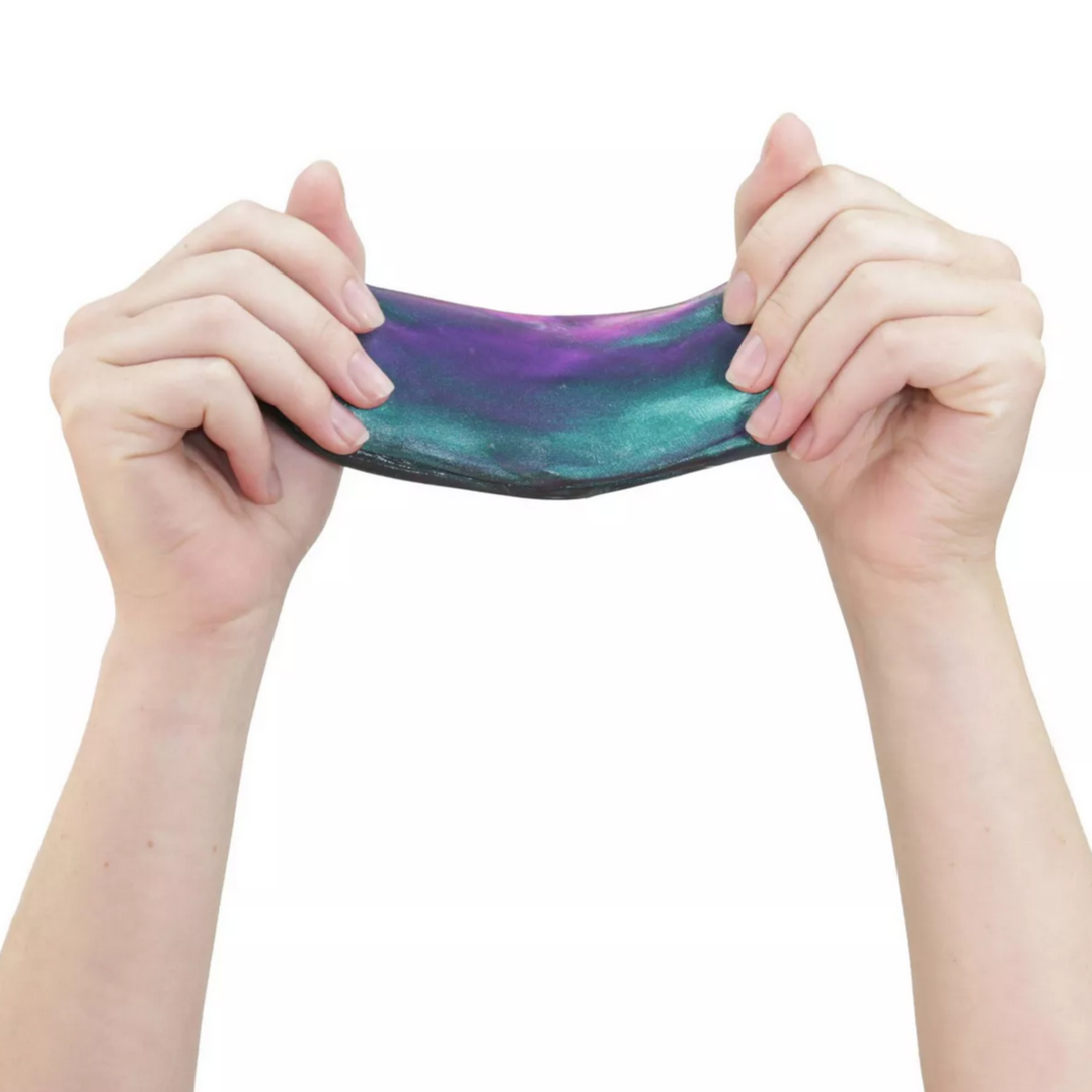 hands stretching putty