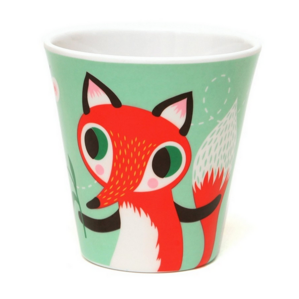 Mint Fox & Rabbit Melamine Cup -Helen Dardik