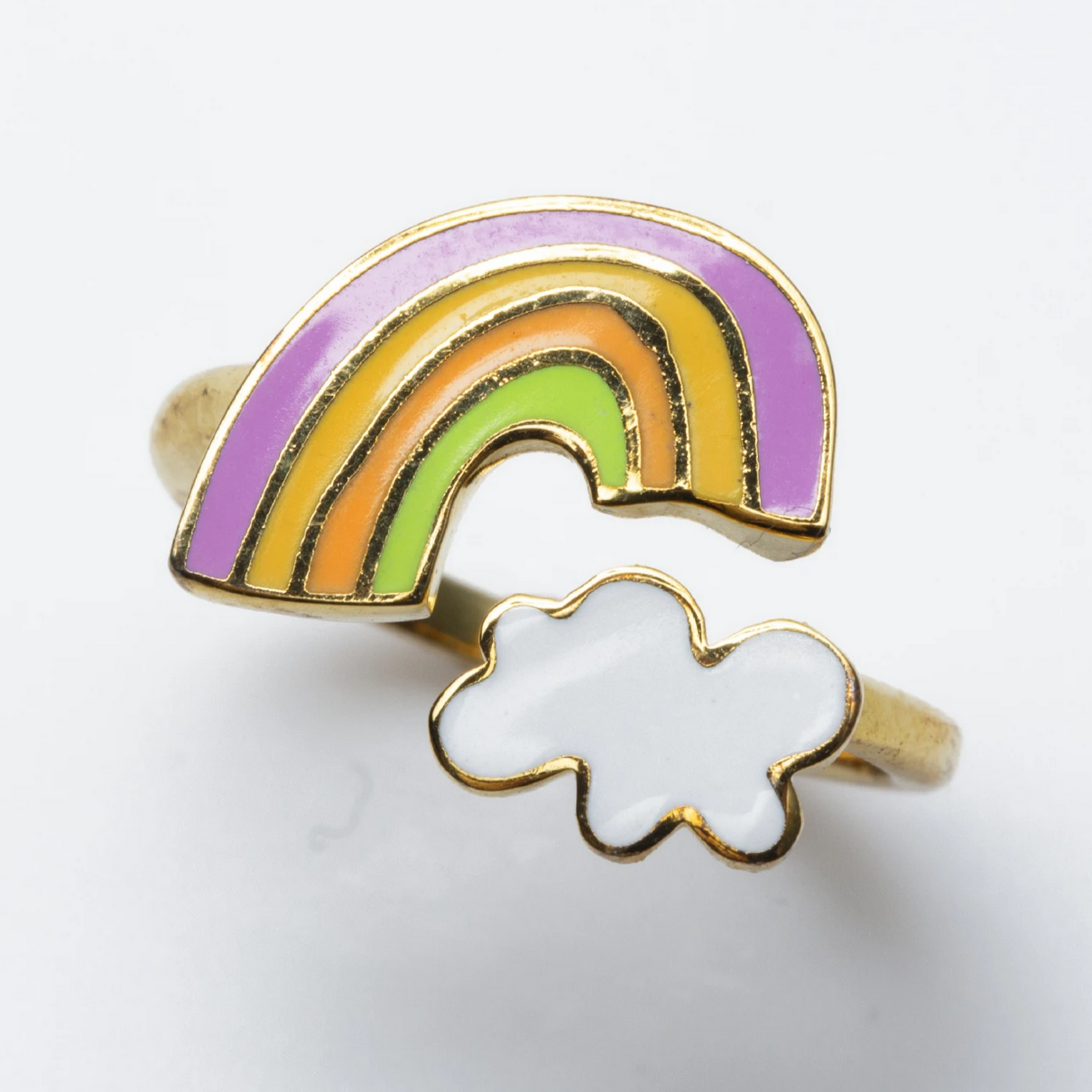 Adjustable Rainbow Cloud Ring