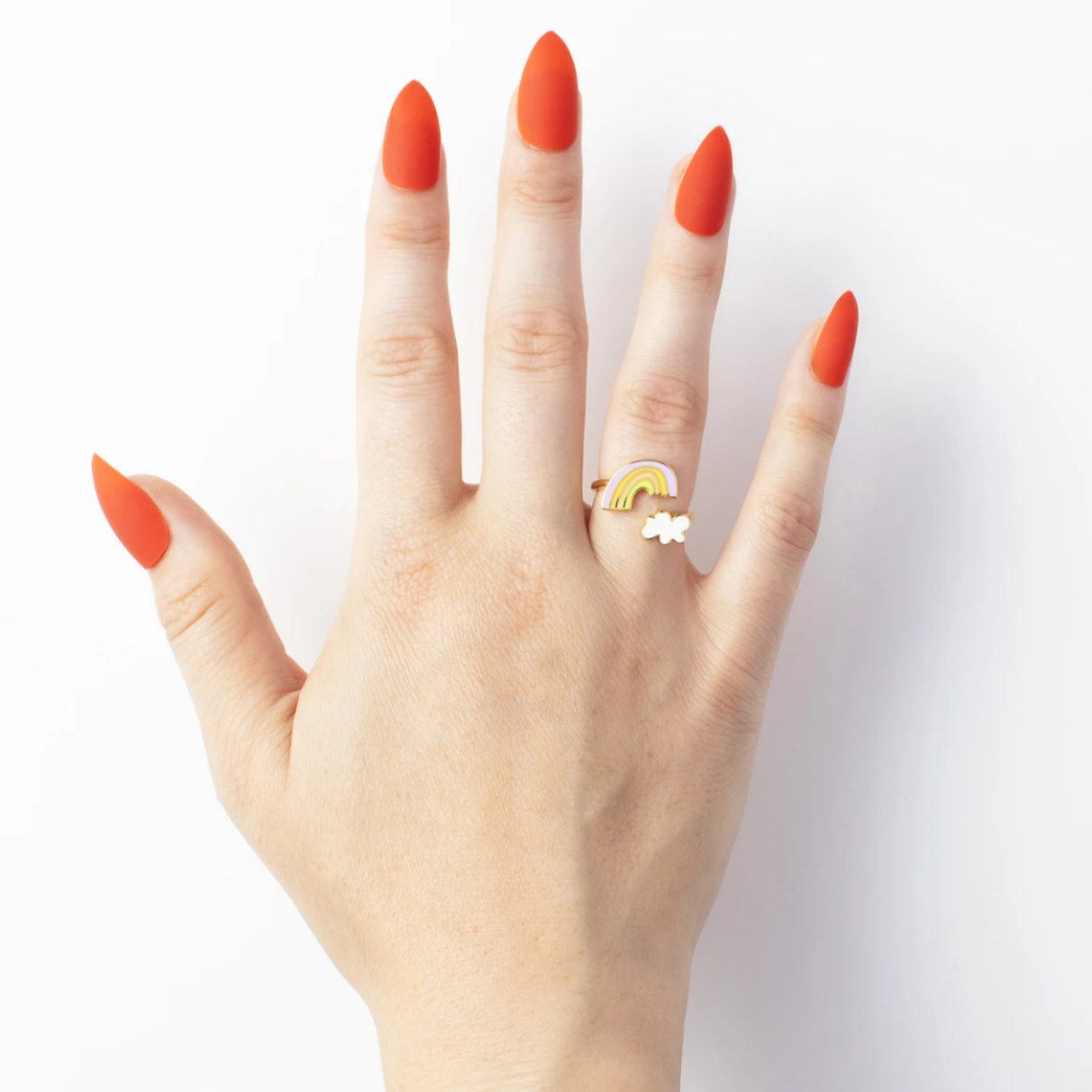 Adjustable Rainbow Cloud Ring