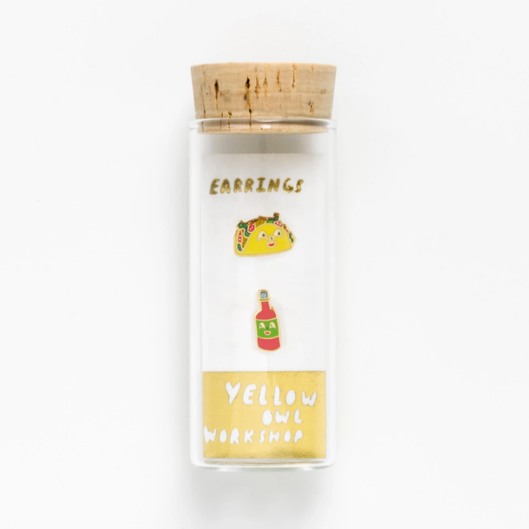 Taco & Hot Sauce Earrings
