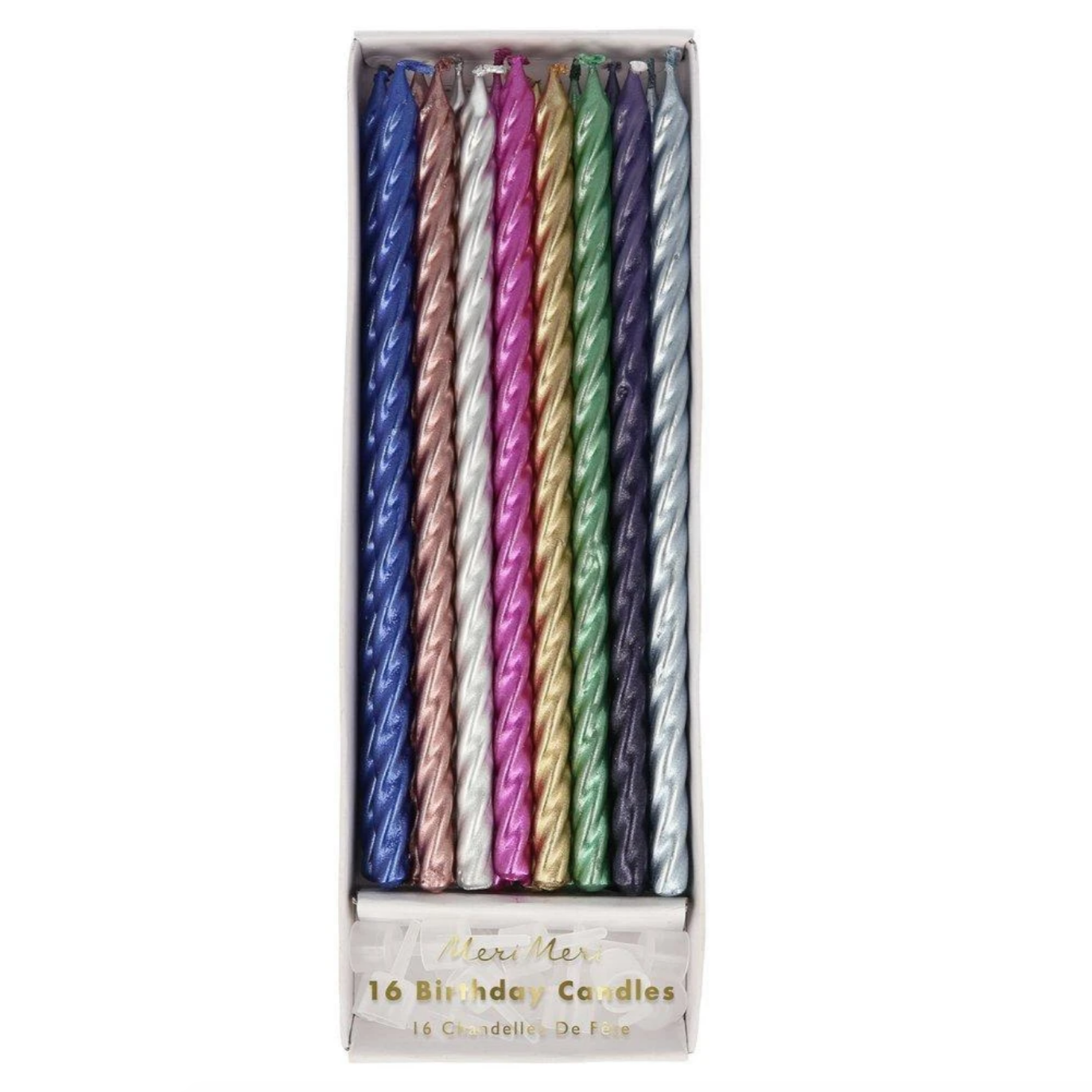 Multi Metallic Twisted Candles (pk16)