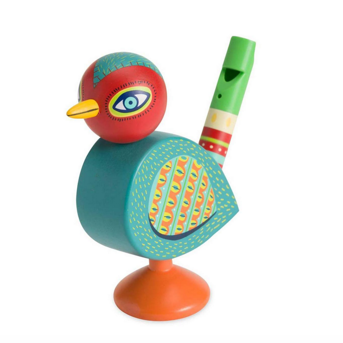 colorful wooden bird whistle