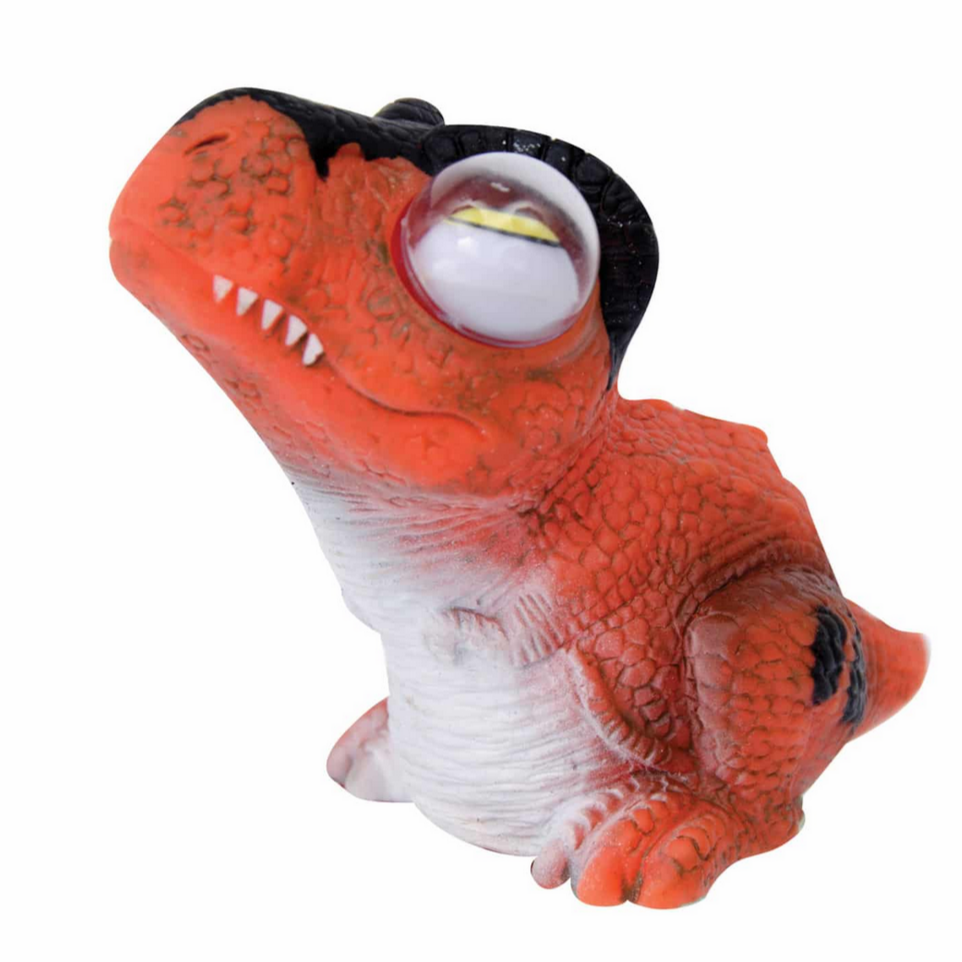 t-rex when squeezed eyes pop out