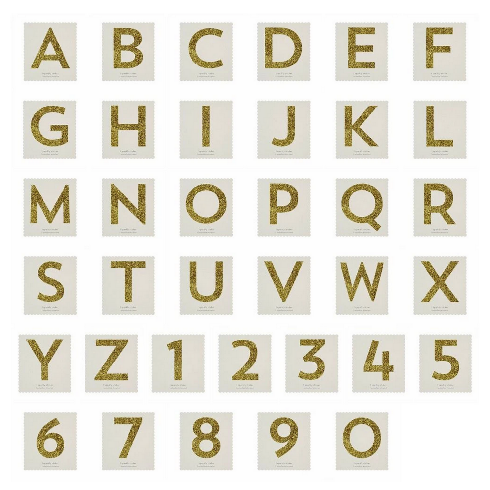 Alphabet Glitter Stickers – TANTRUM