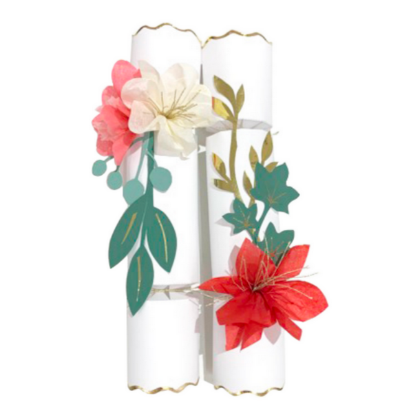 Hazel Gardiner - Flower Crackers (wooden brooch with gold foil detail)