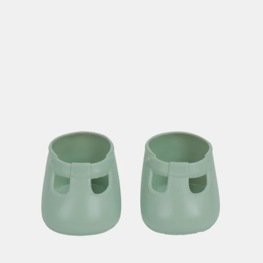 green doll shoes