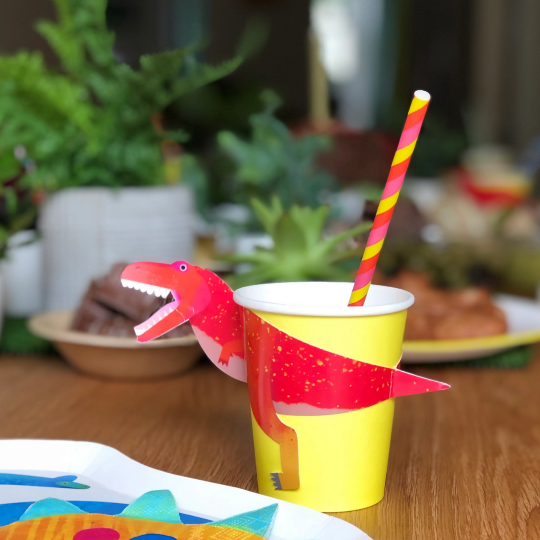 T-Rex Dinosaur Party Cups - 8pk