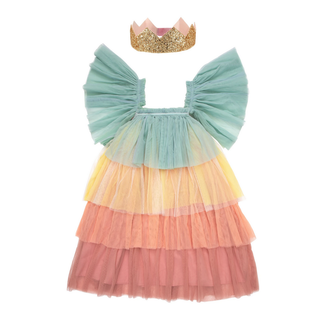 Rainbow Ruffle Princess Costume