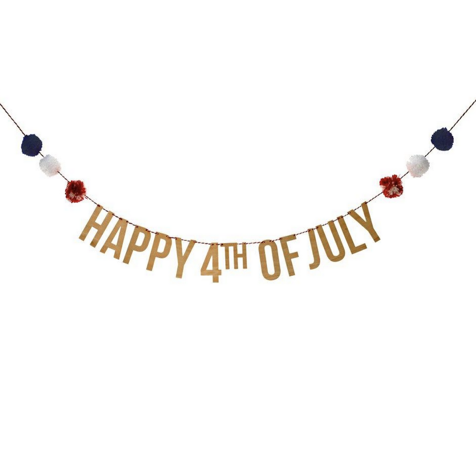 4th of July Pompom Garland