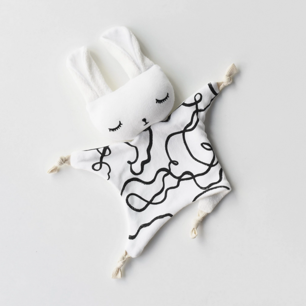 Organic Cuddle Bunny Lovie -ribbons