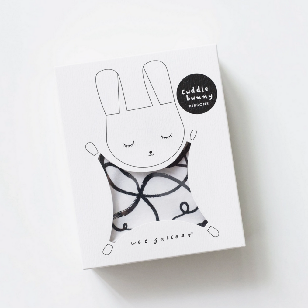 Organic Cuddle Bunny Lovie -ribbons