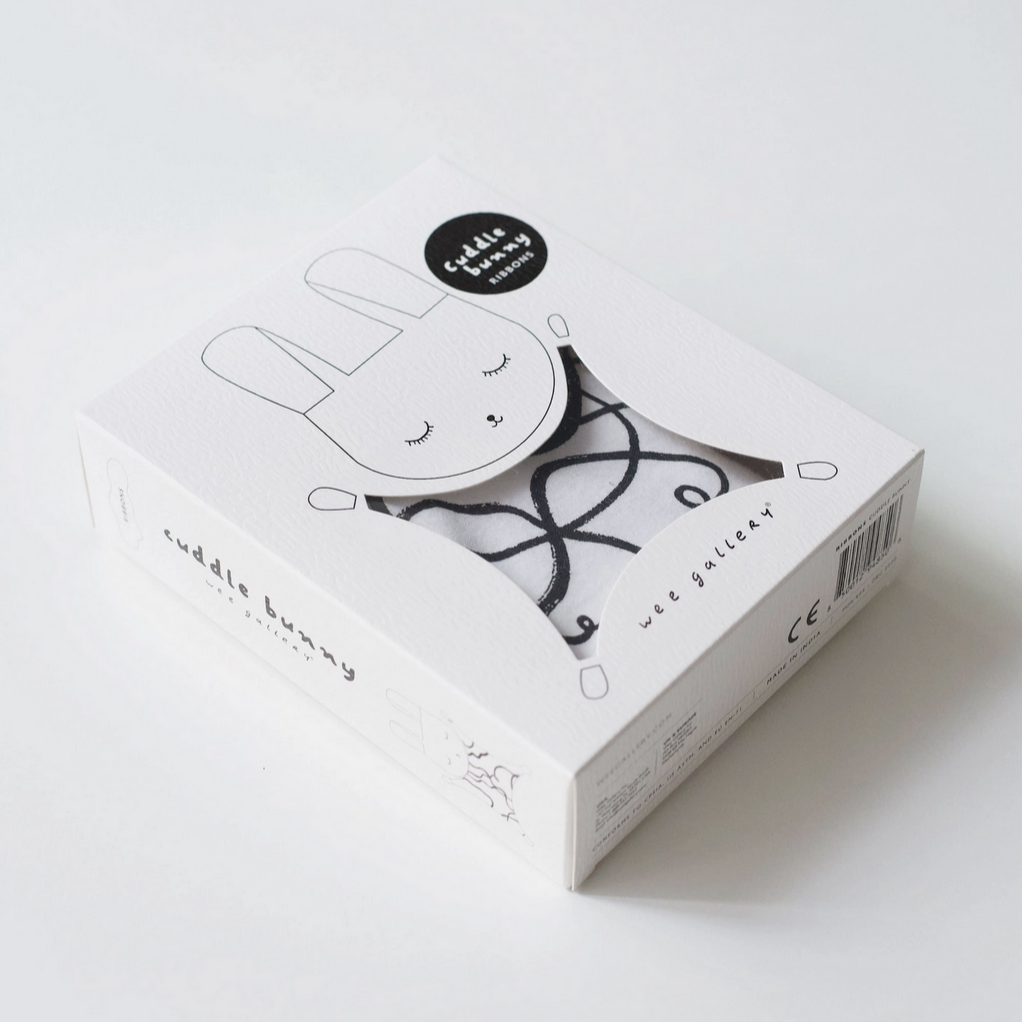 Organic Cuddle Bunny Lovie -ribbons