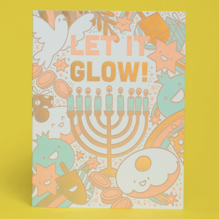 same card on yellow background