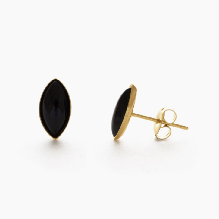 Navette Cut Semi Precious Studs