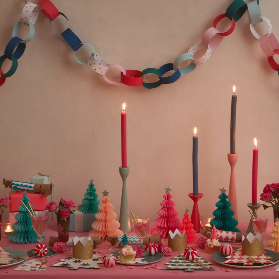 Patterned Christmas Tree Plates (8pk)