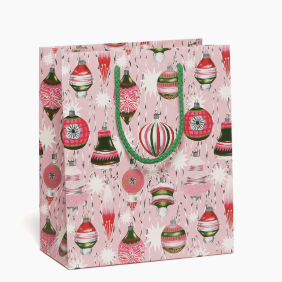 Retro Ornaments Holiday Gift Bag -medium