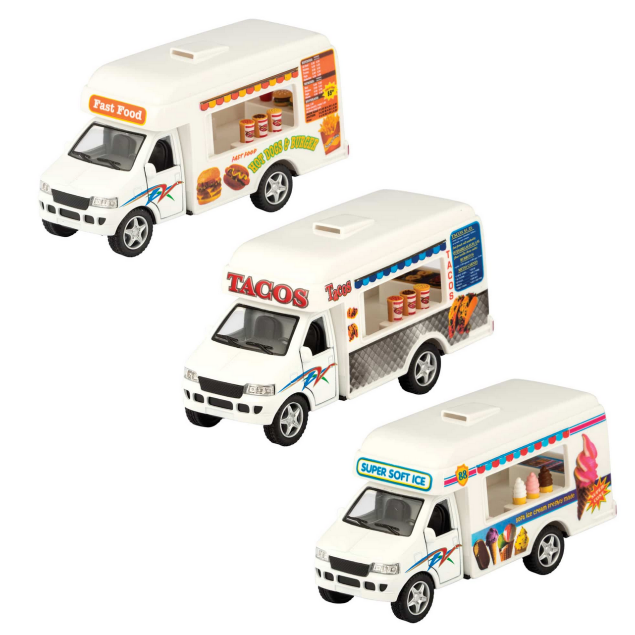 Fast Food, Taco and Ice Cream truck