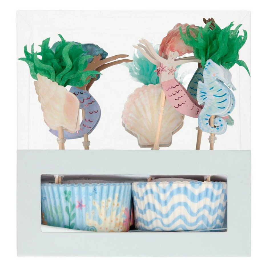 Mermaid Cupcake Kit (24 toppers)
