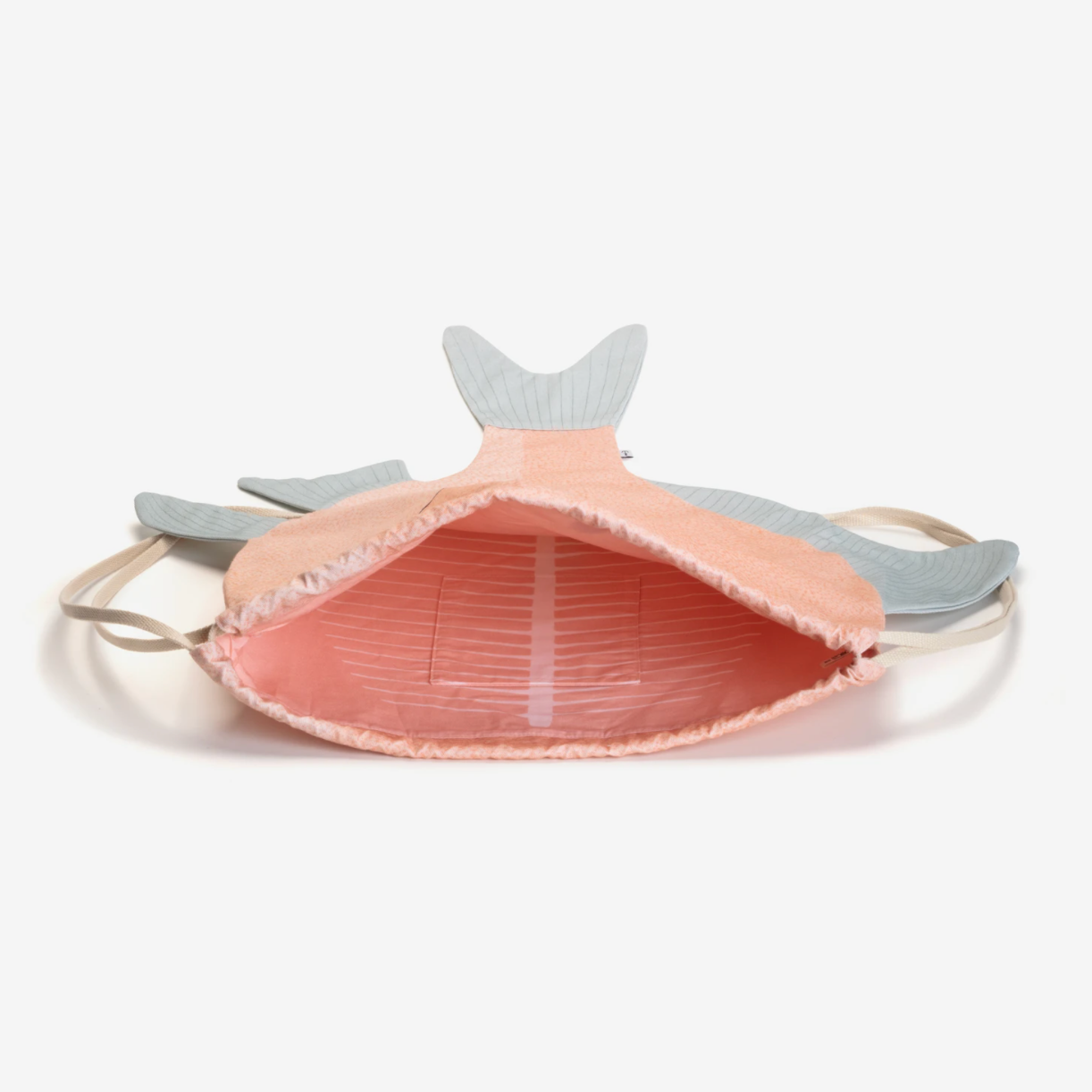 front view of fish backpack