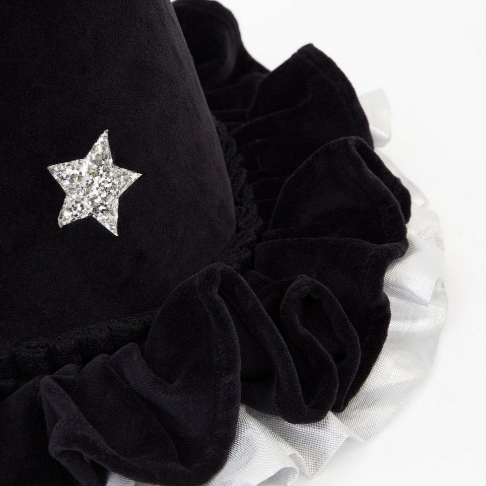 Velvet Pointed Black Wizard/Witch Hat