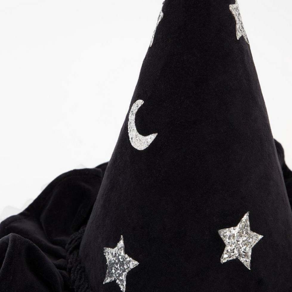 Velvet Pointed Black Wizard/Witch Hat