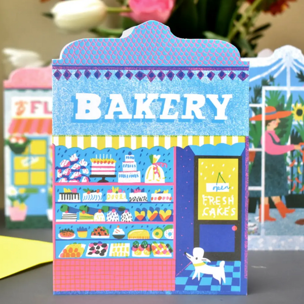 Bakery Shop Die Cut Card -Louise Lockhart -Blank