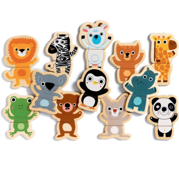 Coucou Animal Mix & Match Wooden Animal Magnets