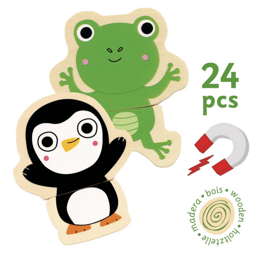 Coucou Animal Mix & Match Wooden Animal Magnets