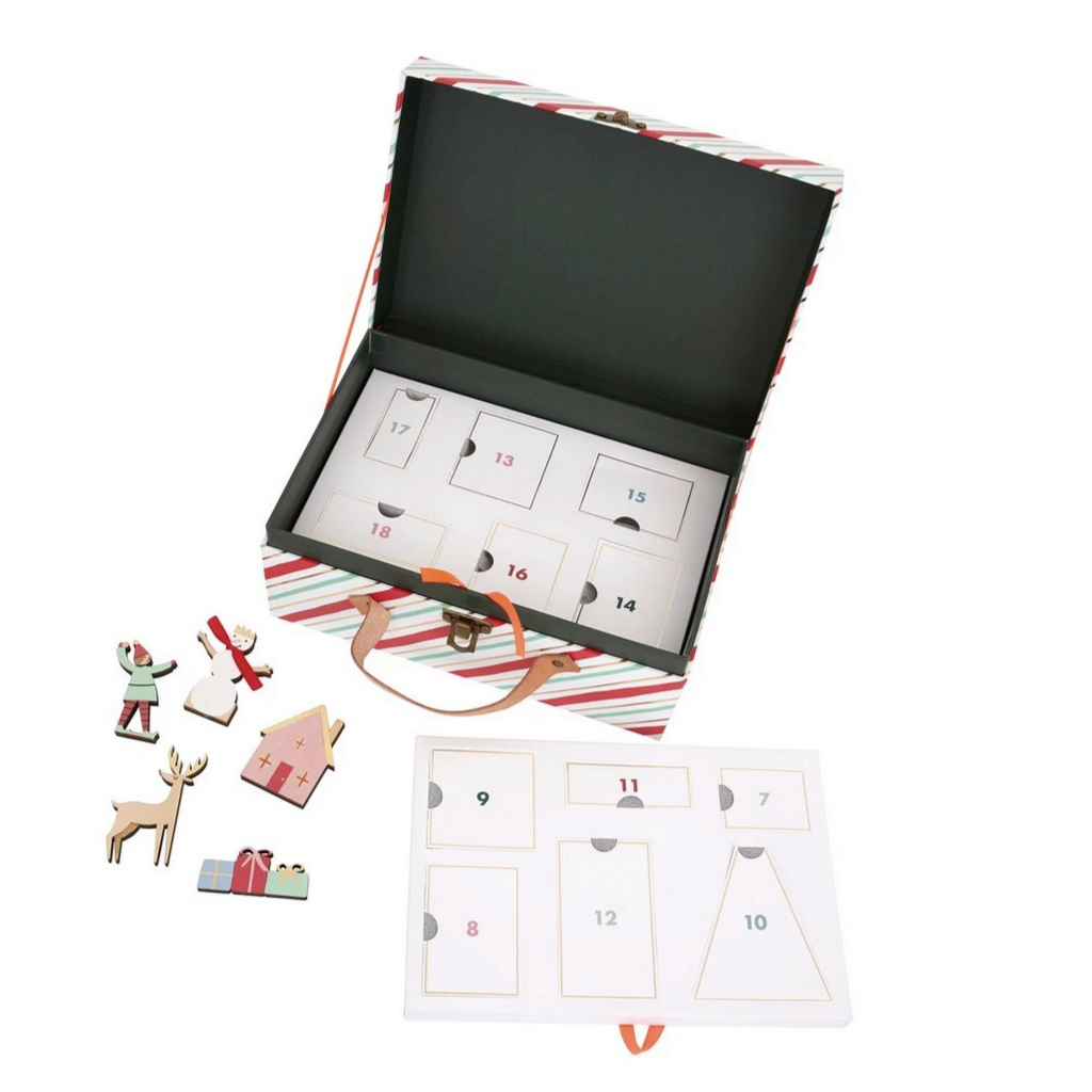 Festive Village Wooden Advent Calendar