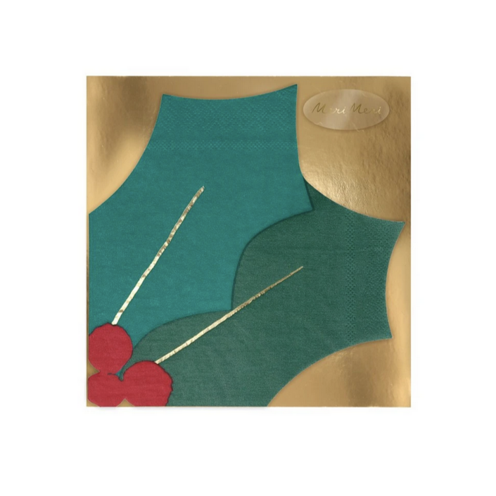 Holly Leaf Napkins (16pk)
