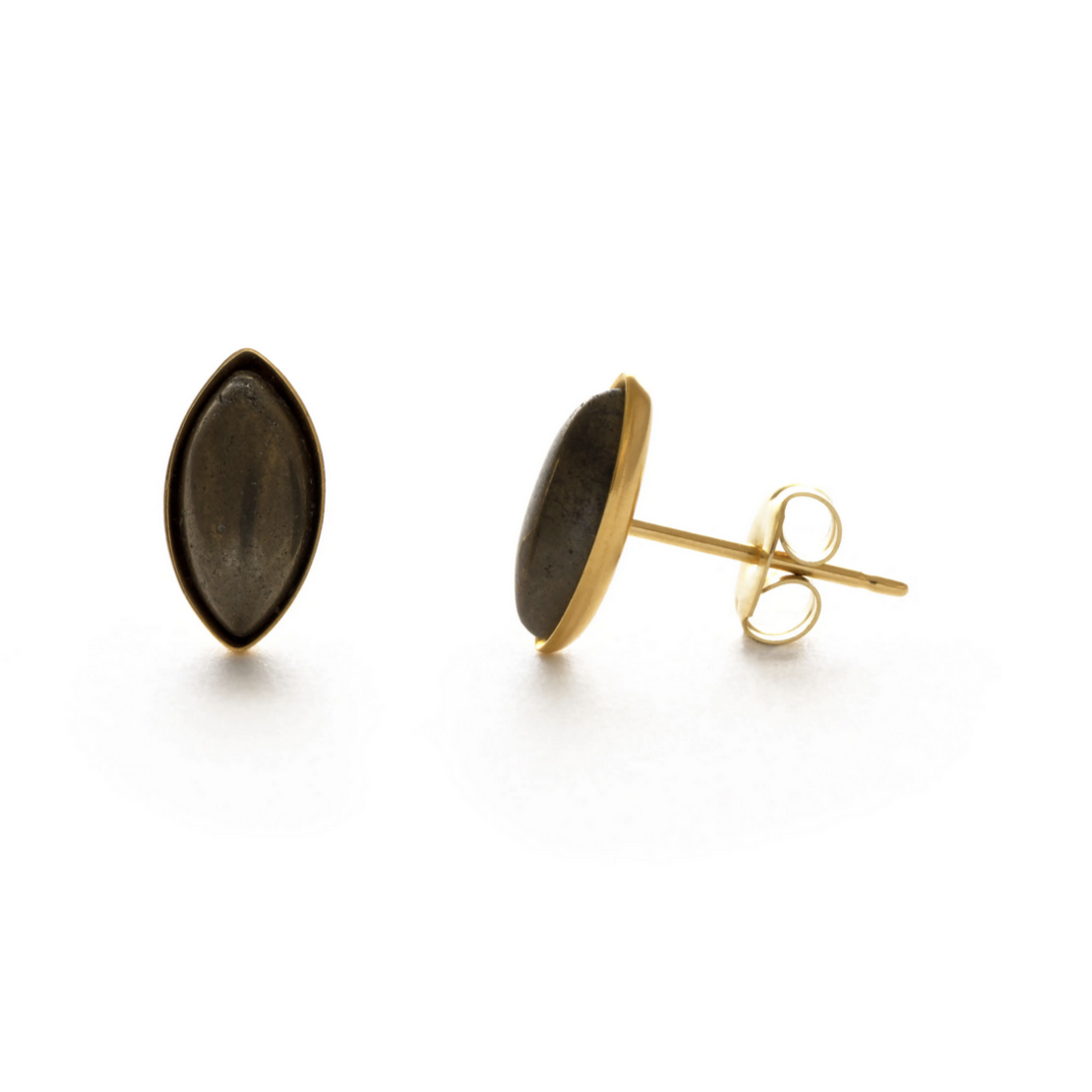 Navette Cut Semi Precious Studs