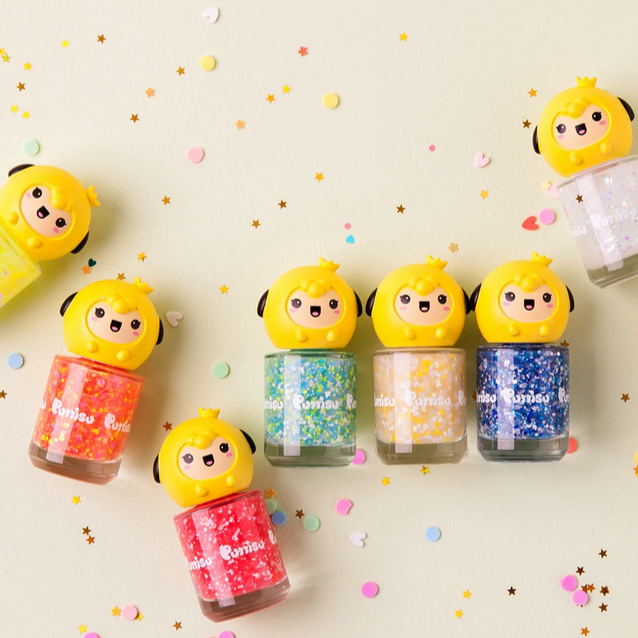 Glitter Nail Polish -Red Spot